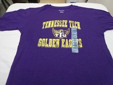 TENNESSEE TECH GOLDEN EAGLES Purple  T-Shirt CHAMPION New  Large  MSRP $23
