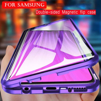 360° Double Glass Magnetic Case Case For Samsung S23 S25 S24 Ultra A14 A35 A55 - Image 1 of 4