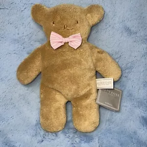 Alimrose Pancake Kuschelbär hellbraun hellrosa gestreift Schleife Teddybär Lovey - Bild 1 von 5