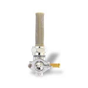 Benzinhahn Chrom 22 mm mit rechtem Auslass für Harley-Davidson - Bild 1 von 1