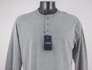 NEW CHAPS Men's Henley Pullover Long Sleeve Shirt Size XL - Picture 1 of 6