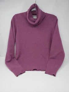 Vtg Rafaella Womens Sweater SMALL Mauve/Pink Lambswool Angora Turtleneck 90's - Picture 1 of 6