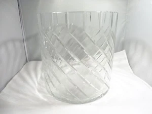 LARGe SLANTED CHANNELED BACCARAT ICE BUCKET SIGNED - Picture 1 of 5