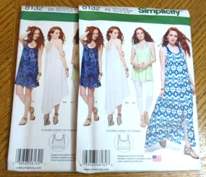 Simplicity Pattern 8132 Ms Tank Dress w/Length Opts~Tunic & Knit Bralette - Picture 1 of 4