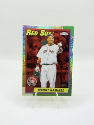 Atualização Topps 2025 Manny Ramirez U90C-38 35º Aniversário RED MOJO /5 Correspondência de Cores - Imagem 1 de 4
