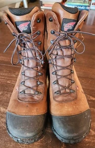 Red Wing EH 438 Safety Toe Waterproof Leather Boots 8" Brown Men's Size 11C - Picture 1 of 6