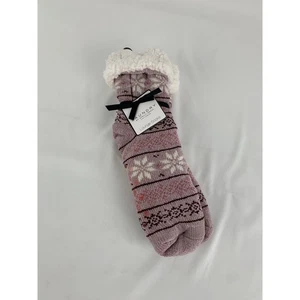 Laundry by Shelli Segal Lounge Socks Womens Size 4 - 10 Purple Non Slip Grip New - Picture 1 of 8
