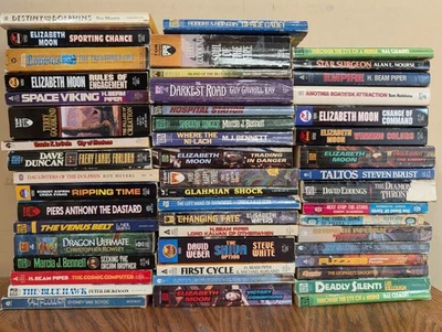 Lot of 50+ Mixed Vintage Sci-fi Fantasy Classic Paperback Books PB Fiction #2 - Image 1 of 4