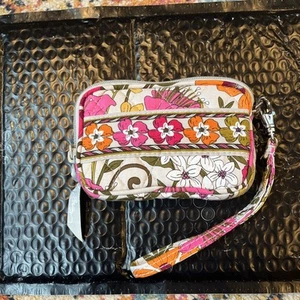 Pulsera Vera Bradley Tea Garden pequeña cremallera usada en excelente estado retirada - Imagen 1 de 11