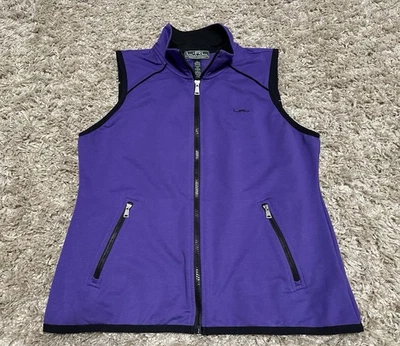 Chaleco Lauren Ralph Lauren LRL Active para mujer con cremallera púrpura negro talla grande Foto 1 de 4
