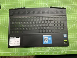 HP Pavilion 15-dk 15-DK0055NR Palmrest W/ Backlit Keyboard AP2K8000310 #cc153 - Picture 1 of 2