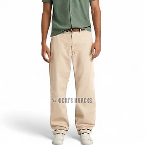Vans Men's Authentic Chino Relaxed Fit Light Tan Cream Pants Size 28x30 - Picture 1 of 9
