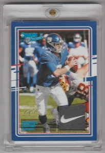 DANIEL JONES 2020 Panini Donruss Threads NIKE LOGO TAG Patch #D 1/1 GIANTS-COLTS - Picture 1 of 2