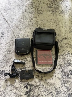 JVC XL-P60 Portable CD Player Works Backlit Display Inop. w/ Car Charger 1994 - Image 1 of 4