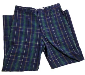 Pantalones holgados de golf ORVIS vintage para hombre talla 32x30 tartán a cuadros pierna ancha - Imagen 1 de 9
