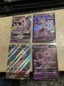 Pokemon Go TCG Mewtwo v SWSH223 Mewtwo VSTAR 031/071 & Mew V 250/264 & 053/172 - Picture 1 of 10