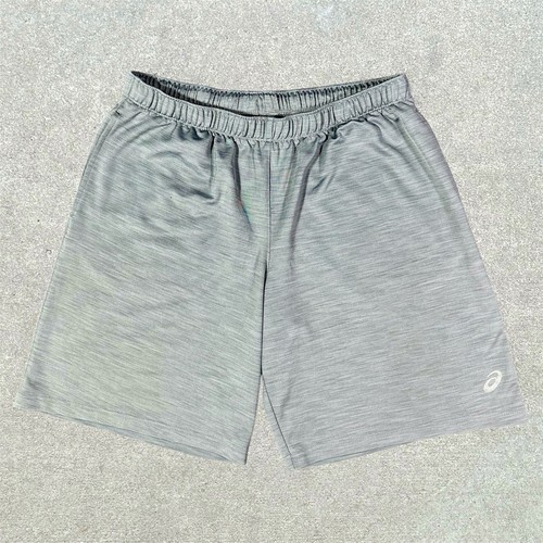 Pantaloncini Asics Uomo Taglia Large Grigio Heathered Activewear Elastico Vita Coulisse