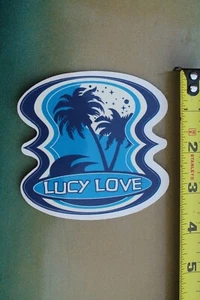 Lucy Love Beach Clothing Blue Island Hawaii Rare Dress Aloha V24 Vintage AUFKLEBER - Bild 1 von 5