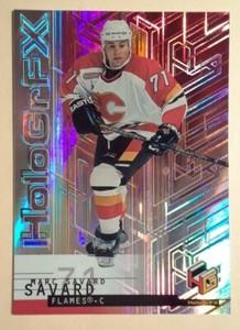 1999-00 Upper Deck HoloGrFX Marc Savard #8 Calgary Flames NHL Hockey Card