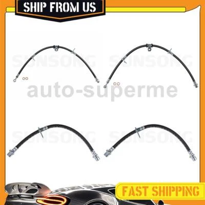 For 1995-1997 Honda Accord 2.7L 4x Brake Hose Line Front Rear - Image 1 of 4