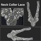 1-50 Silver Sequin Lace Applique Corded Net Patches For Party Wedding Dress Gown