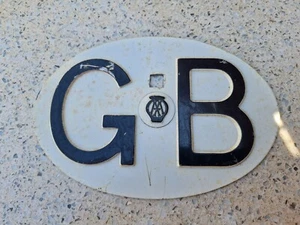 Vintage AA - GB Oval Car Sign - Picture 1 of 6