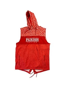 Parish Nation Crimson Sleeveless Zip Hood Mens Size 2XL Nice New Rare One Of One - Picture 1 of 6