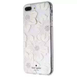 Kate Spade Hardshell Case for iPhone 6 6S 7 8 Plus Hollyhock Floral White Floral - Picture 1 of 13