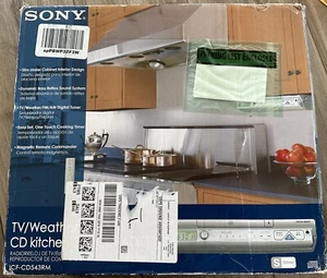 Sony ICF-CD543RM radio orologio da cucina sotto mobile argento nuovo - Foto 1 di 3