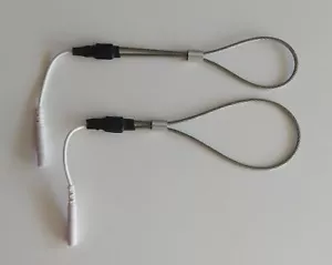 2 Schlingenelektroden aus Metall Reizstrom E-STIM ESTIM TENS EMS EROSTEK - Bild 1 von 1