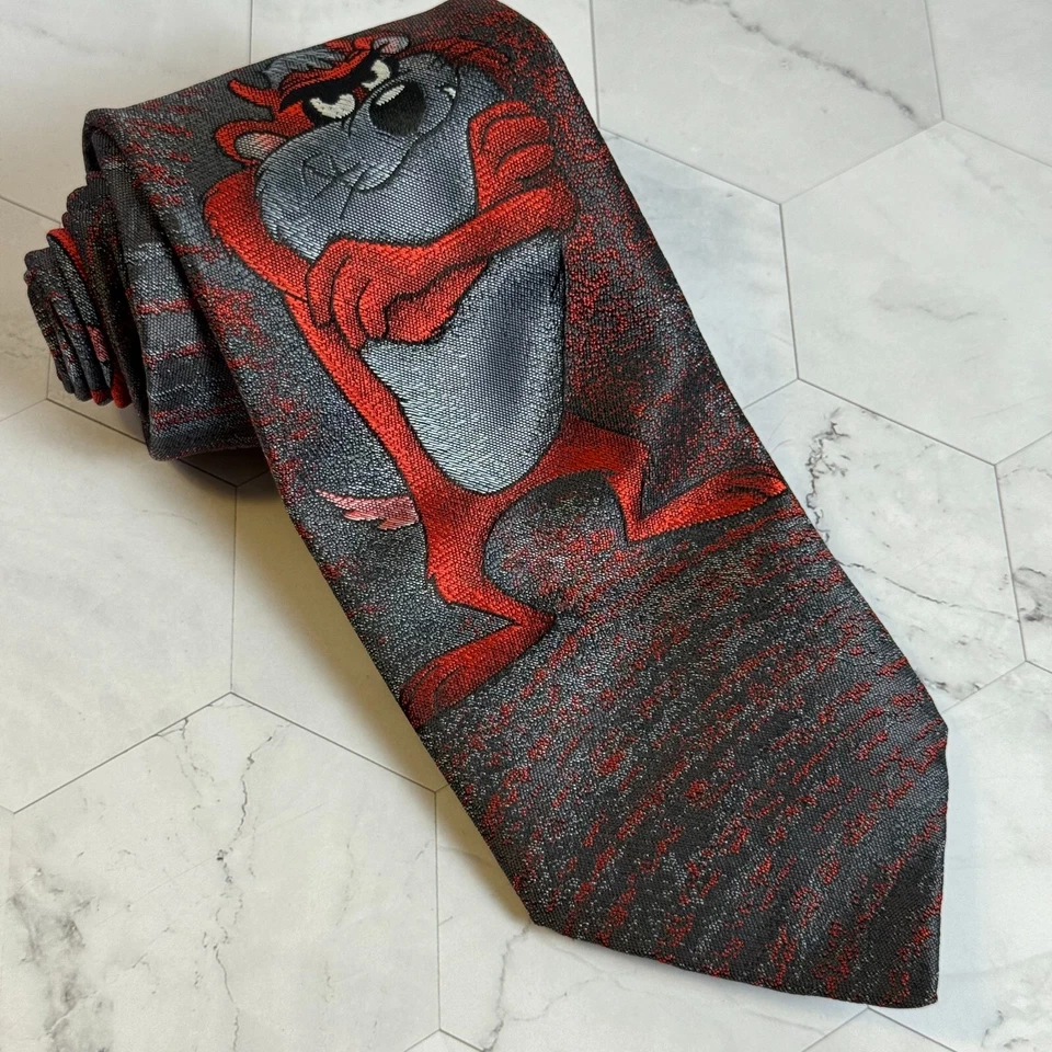 Corbata de colección Looney Tunes Tazmanian Devil Hecha en EE. UU. 1992 Warner Bros dibujos animados Foto 1 de 4