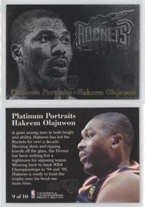 1996-97 Fleer Metal Platinum Portraits Hakeem Olajuwon #9 HOF