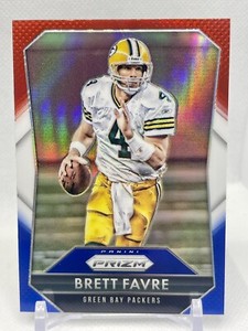 Brett Favre 2015 Panini Prizm Football #4 Red White Blue Parallel SP Packers