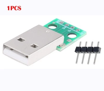 1pcs USB 2.0 Male to DIP 4pin Adapter 2.54mm Converter with 40 Pin Header - Image 1 of 4
