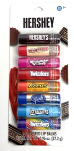 Hershey 8 aromatisierte Lippenbalsame Twizzlers Reeses Bubble Yum Whoppers Eisbrecher - Bild 1 von 4