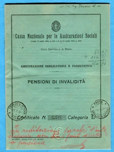 1933 LIBRETTO PENSIONI CON TIMBRI POSTALI (303167) - Imagen 1 de 1