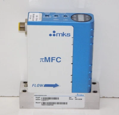 MKS P8A013103C6T023 MFC Mass Flow Meter Controller Gas N2 Nitrogen 1000 SCCM - Image 1 of 4