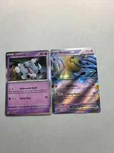Pokémon Escarlata y Violeta SV1 Greavard 105/198 Holo +SVP004 Mimikyu EX M/NM - Imagen 1 de 3