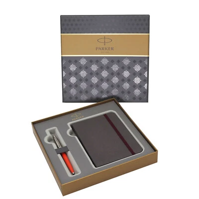 PARKER Schreibset Kugelschreiber Jotter Großraummine Notizblock in Geschenkbox - Bild 1 von 4