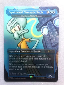 Mtg Carte Magic Secret Lair Sponge Bob Squidward Sarcastic Grazilaxx FOIL NM - Bild 1 von 2