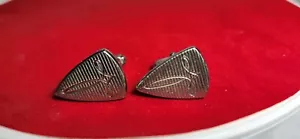 Anson Sterling Silver Monogram Cufflinks Sword Cross shield Suit Coat Elegant - Picture 1 of 13