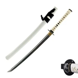 HMS Japanese Samurai Wakizashi Sword, Warrior Tsuba, 1045 Carbon Steel, Hand For - Picture 1 of 9