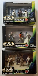 STAR WARS CANTINA SHOWDOWN DEATH STAR ESCAPE PURCHASE O/T DROIDS POTF FIGURES - Picture 1 of 2