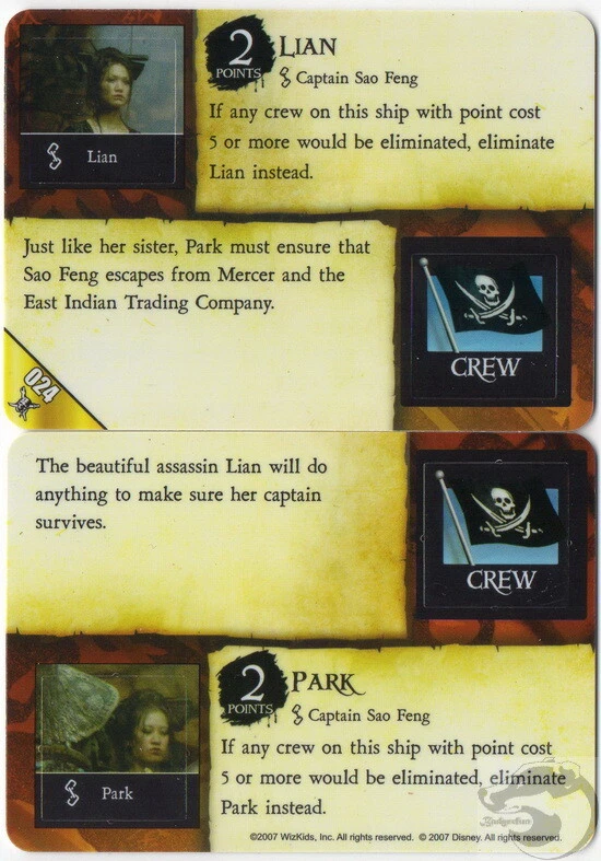 Wizkids Pirates Pocketmodel - Lian - Park (crew) PotC 024 Rare - Image 1 of 1