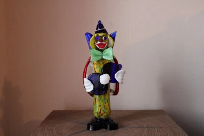 Murano Glas Clown bunt 26cm  VINTAGE  TOP - Bild 1 von 4