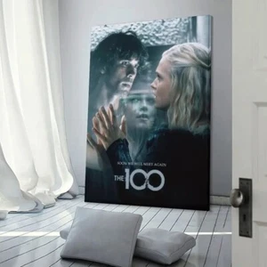 The 100 Movie Poster Bellamy and Clarke Emotional Scene Art Print Sci-Fi Drama - Picture 1 of 4