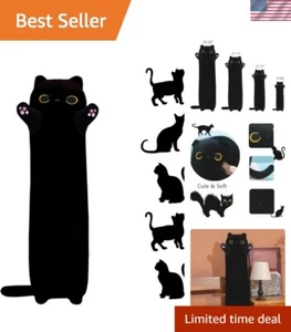 Long Black Cat Plush Body Pillow,43.32'' Giant Kawaii Black Cat Plush Kitten ... - Picture 1 of 8