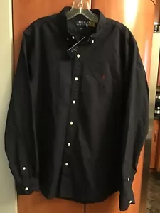 POLO RALPH LAUREN Mens Slim Fit Oxford Button Down Long Sleeve Shirt.SZ:L,NAVY. - Picture 1 of 15