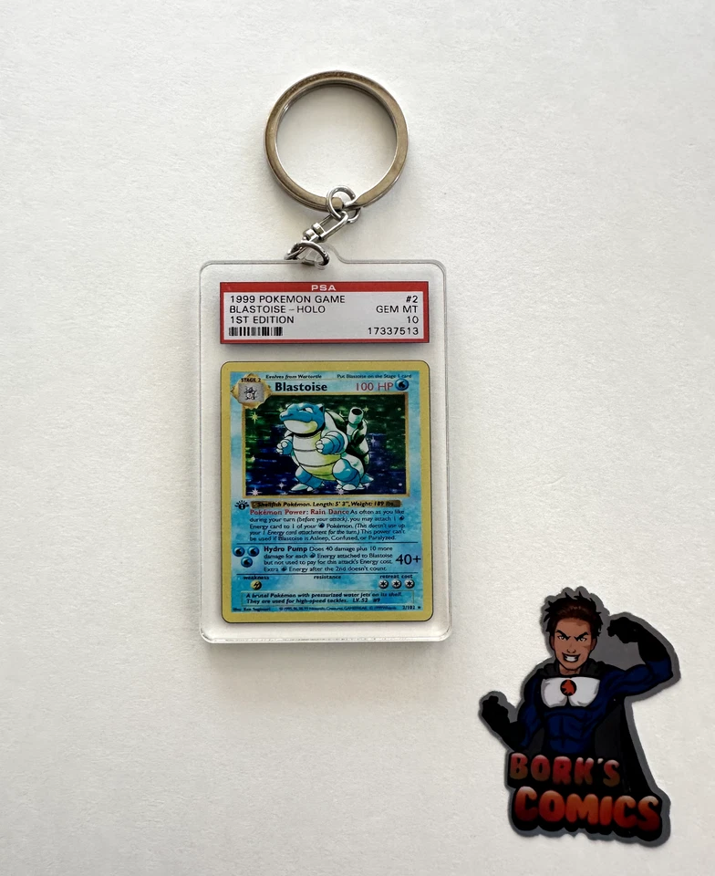 Key Issue Keychains™ - Blastoise - PSA Homage - Pokemon - SALE!! - Image 1 of 4