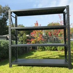 1.5M Length Matte Black Heavy Duty Warehouse Racks Storage Shelves Garage Shelf - Picture 1 of 20